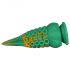 Dildo Octopuss OgazR - 21 cm, verde-amarillo.