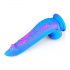 Inkipus - Dildo silicona con testículos 18cm (azul-rosa)