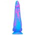 Inkipus - Dildo silicona con testículos 18cm (azul-rosa)