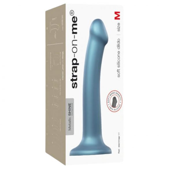 Strap-on-me Azul Metálico M - Dildo amigable con la piel