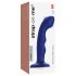 Strap-on-me M - vibrador G-punto azul, pulsante e impermeable