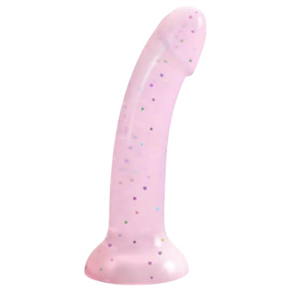 Dildolls Starlight - Dildo con base y estrellas (rosa)