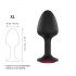 Plug Geisha Rubí XL - plug anal con piedra rosa (negro)