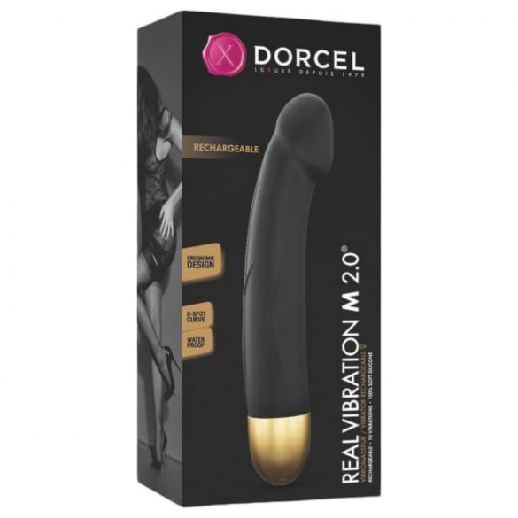 Vibrador Dorcel Real Vibration M 2.0 recargable (negro-dorado)