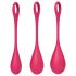 Satisfyer Yoni Power 1 - set de bolas chinas rojo (3 piezas)