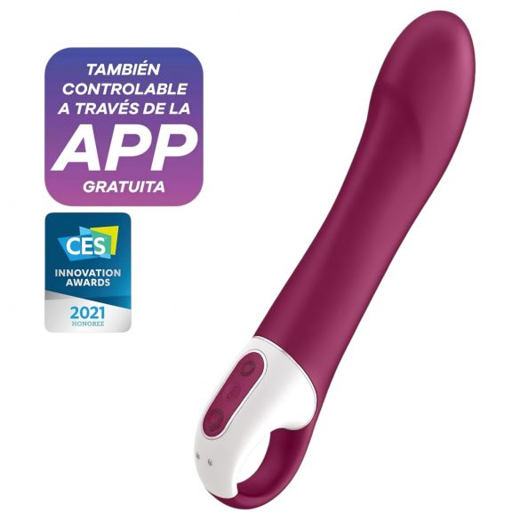 Satisfyer Big Heat - vibrador G-punto calefactable (rojo)