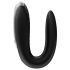 Satisfyer Double Fun - vibrador dual inteligente, resistente al agua (negro)