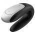 Satisfyer Double Fun - vibrador dual inteligente, resistente al agua (negro)