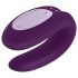 Satisfyer Double Joy - vibrador pareja inteligente y resistente al agua (lila)