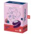 Satisfyer Double Joy - vibrador pareja inteligente y resistente al agua (lila)