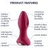 Plug Rotador 2 Satisfyer - vibrador anal con cuentas recargable