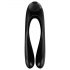 Satisfyer Candy Cane - vibrador dual recargable y resistente al agua (negro)