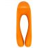 Satisfyer Candy Cane - vibrador doble recargable e impermeable (naranja)