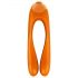 Satisfyer Candy Cane - vibrador doble recargable e impermeable (naranja)