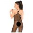 Penthouse Love on Fire - Conjunto brillante y transparente con tanga (negro) - M/L