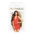 Penthouse Terremoto: vestido halter y tanga (rojo) - M/L