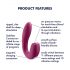 Satisfyer Sunray - vibrador 2en1 recargable con ondas de aire (rojo)