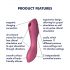 Satisfyer Curvy Trinity 3 - Vibrador 2en1 ond. aire (rojo)