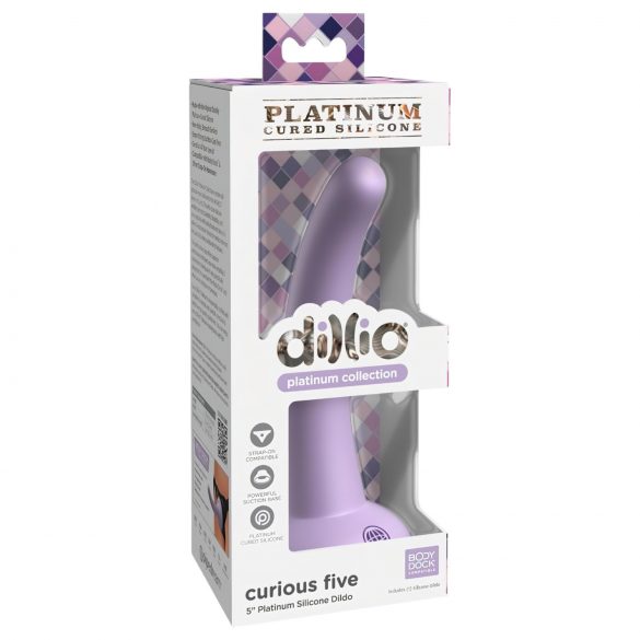 Dillio Curious Five - consolador de silicona con ventosa (15cm) - lila