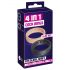 Set 4en1 anillos para pene y testículos - 2 piezas (natural-negro)