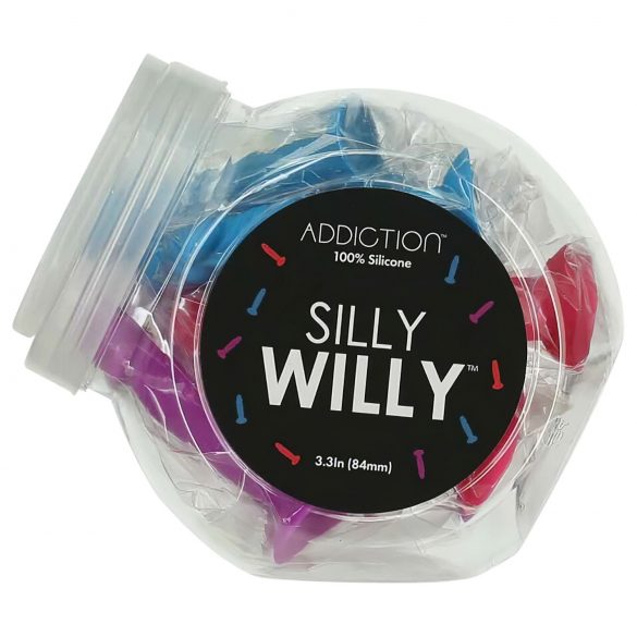 Silly Willy - Dildo de silicona con ventosa - colores surtidos (12 uds)