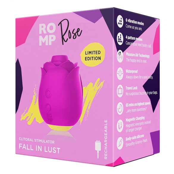 ROMP Rose - vibrador rosa de placer aéreo (pétalo rosa)