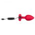 b-vibe corazón - vibrador anal recargable con control remoto (rojo)