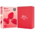 b-vibe corazón - vibrador anal recargable con control remoto (rojo)