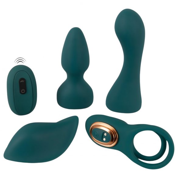 Elección de Parejas - Vibrador 4en1 con Control Remoto (Turquesa)