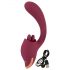 Javida - 2en1 vibrador con lengua (rojo)