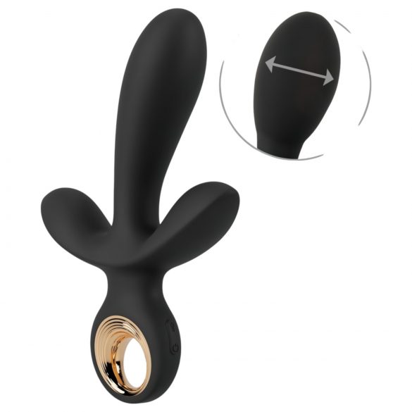 Eternal - vibrador triple inflable (negro)