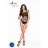 Passion BS035 - Body de red abierto con tirantes (negro) - Talla S-L