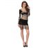 Passion BS105 - minivestido de red calado (negro) - Talla S-L