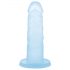 Dildo azul silicona con base - Cocteles Adictivos