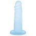 Dildo azul silicona con base - Cocteles Adictivos