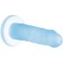 Dildo azul silicona con base - Cocteles Adictivos