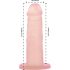 Cóctel de Adicción - Dildo de silicona con base (durazno)