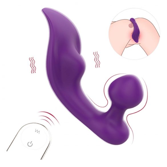 Sex HD Chomper - vibrador clitoridal y anal resistente al agua (morado)