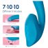 Vibeconnect - Vibrador azul G-punto y estimulador de clítoris, resistente al agua