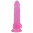 Dildo realista de gelatina con base - 20 cm (rosa)