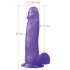 Dildo realista 20cm Lovetoy Jelly Studs - lila