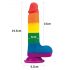 Lovetoy Prider - Dildo realista 20cm arcoíris