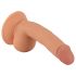 Mr. Rude: Dildo realista con ventosa y testículos - 18cm (natural)