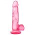 bjours Sweet N Hard 4 - Dildo con ventosa y testículos (rosa)