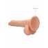 RealRock Dildo 9 - Lifelike with Balls, 9 inches - Natural