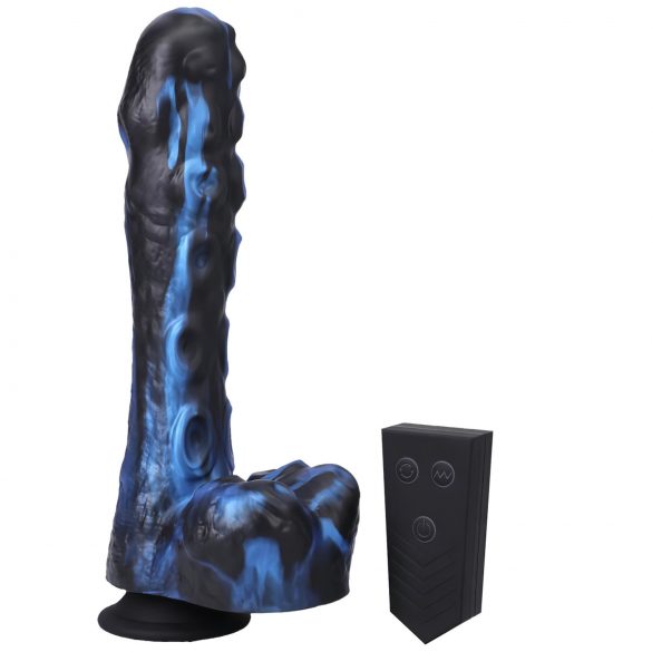 Mini Máquina Doc Johnson - vibrador impulsor azul con radiofrecuencia