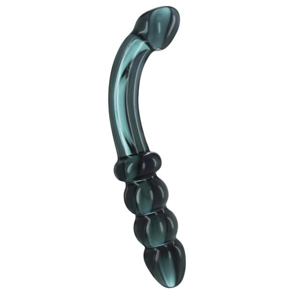 Prisms Hamsa - Dildo doble de vidrio para punto G (verde jade)