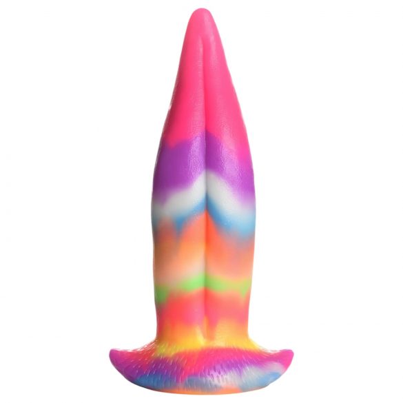 Lengua Luminescente - Dildo Silicona 21 cm (Arcoíris)