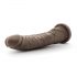 Dildo realista Dr. Skin 20,5cm - marrón con base ajustable