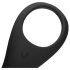 Loveline - anillo vibrador largo con batería para pene y testículos (negro)